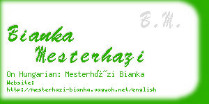 bianka mesterhazi business card